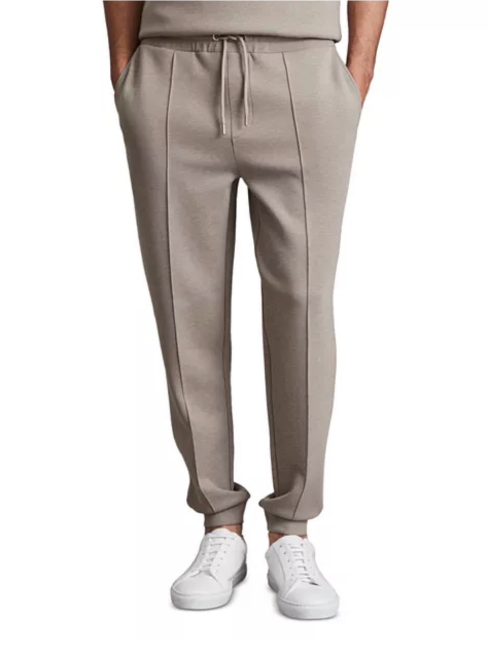 Reiss Men's Taupe Slim Jogger Pants